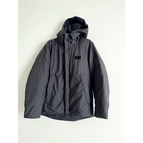 Number (N)ine Logo full zip down puffer jacket Grey Size 3 - Picture 1 of 7